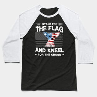 Chihuahhua Dog Stand For The Flag Kneel For Fallen Baseball T-Shirt